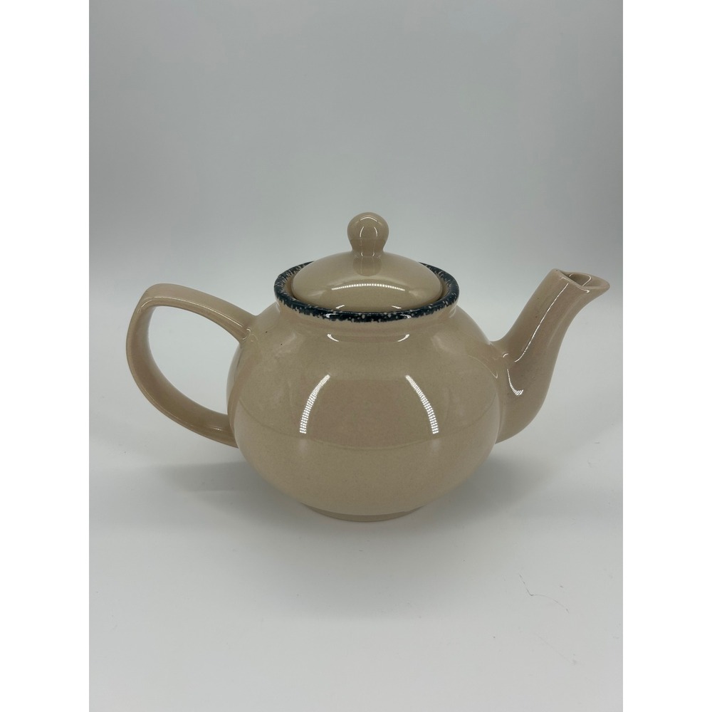 Home & Garden Party Ltd 2002 Floral Teapot‎ Beige Stoneware Cottagecore - Picture 4 of 10
